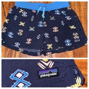 Patagonia girls size XL 14 board swim hiking shorts casual navy quick dry